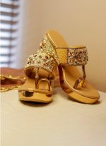 Zineta Gold Block Heels